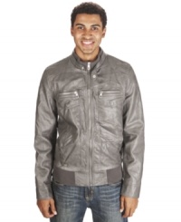 Sleek and stylish, this Marc Ecko Cut & Sew moto jacket is a must have this season. Sleek and stylish, this Marc Ecko Cut & Sew moto jacket is a must have this season.