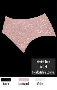 Bali Lace N Smooth Firm-Control Brief, L-Rosewood