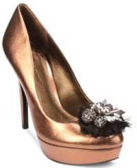 Topped with elegant jeweled detail, BCBGeneration's Scottie platform pumps are the perfect choice when your outfit needs a bit more decoration. Topped with elegant jeweled detail, BCBGeneration's Scottie platform pumps are the perfect choice when your outfit needs a bit more decoration.