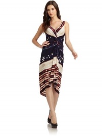 THE LOOKAllover tie dye printRuched surplice V-neckKnotted detail, frontHi-lo hemBack zip with hook-and-eye closureTHE FITAbout 46 from shoulder to longest pointTHE MATERIALPolyester/spandexFully linedCARE & ORIGINDry cleanImportedModel shown is 5'10 (177cm) wearing US size 4. THE LOOKAllover tie dye printRuched surplice V-neckKnotted detail, frontHi-lo hemBack zip with hook-and-eye closureTHE FITAbout 46 from shoulder to longest pointTHE MATERIALPolyester/spandexFully linedCARE & ORIGINDry cleanImportedModel shown is 5'10 (177cm) wearing US size 4.