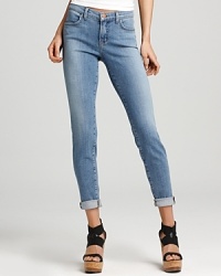 A light, faded wash makes these J Brand Jeans the perfect pair for spring. A light, faded wash makes these J Brand Jeans the perfect pair for spring.