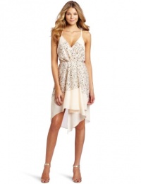 BCBGeneration Women's Ft Ruffle Cascade Dress, Light Peach Multi, Medium BCBGeneration Women's Ft Ruffle Cascade Dress, Light Peach Multi, Medium