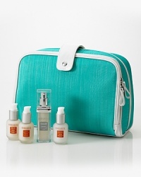 This 4-piece set of Tuscan-inspired spa favorites includes skincare options that hydrate, pamper and protect.The collection includes: CuraForte Moisture Intensifier for lavish hydration, Cura di Vita Protettivo Protective Moisturizer SPF 15 for moisturizing protection against environmental damage and Fluido Protettivo Advanced Spa Lift for Eyes to moisturize and lift under eye area. And, for an instant face lift, we have included a full-size Insta-Firm Platinum serum to help reduce wrinkles, smooth away fine lines and improve skin resiliency. All in an oversized lush cosmetics case. This 4-piece set of Tuscan-inspired spa favorites includes skincare options that hydrate, pamper and protect.The collection includes: CuraForte Moisture Intensifier for lavish hydration, Cura di Vita Protettivo Protective Moisturizer SPF 15 for moisturizing protection against environmental damage and Fluido Protettivo Advanced Spa Lift for Eyes to moisturize and lift under eye area. And, for an instant face lift, we have included a full-size Insta-Firm Platinum serum to help reduce wrinkles, smooth away fine lines and improve skin resiliency. All in an oversized lush cosmetics case.