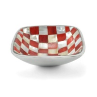 Julia Knight Classic Petite Mother-of-Pearl Mosaic Bowl, Pomegranate Julia Knight Classic Petite Mother-of-Pearl Mosaic Bowl, Pomegranate