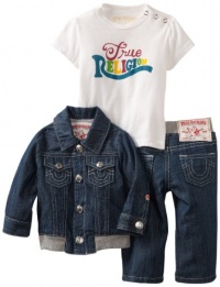 True Religion Unisex-baby Infant 3-piece Gift Box Set, Optic White, 12-18 Months True Religion Unisex-baby Infant 3-piece Gift Box Set, Optic White, 12-18 Months
