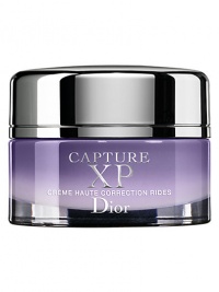 Capture XP Ultimate Wrinkle Correction Crème Capture XP is Dior's wrinkle-smoothing skincare collection that preserves and restores the density beneath each wrinkle. The unique Dior ingredient complex works in the epidermis to revitalize the potential of youth preserving cells to plump the skin and rebuild lost density. In the dermis it promotes the synthesis of hyaluronic acid. Wrinkles are immediately smoothed and are intensely reduced after one month. 1.69 oz.