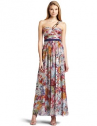 BCBGMAXAZRIA Women's Inga One Shoulder Double Strap Dress, Dark Persimmon Combo, 6 BCBGMAXAZRIA Women's Inga One Shoulder Double Strap Dress, Dark Persimmon Combo, 6