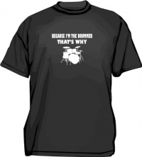 Because I'm The DRUMMER That's Why Kids T Shirt Youth Medium-Black Because I'm The DRUMMER That's Why Kids T Shirt Youth Medium-Black