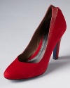 In rich jewel-tone red, these Rebecca Minkoff pumps are right on trend with the season's penchant for luxe hues.