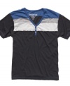 With cool color blocking at the shoulders, this shirt from Ring of Fire is a welcome change to your casual look.