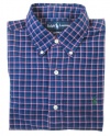 Polo Ralph Lauren Mens Big & Tall Classic-Fit Twill Plaid Button-Down Shirt