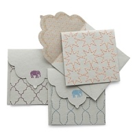 Handprinted note cards with stitching detail from JR by John Robshaw. Handprinted note cards with stitching detail from JR by John Robshaw.