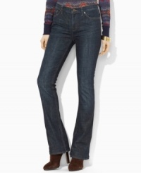Lauren Ralph Lauren's sleek bootcut silhouette is designed with a hint of stretch for comfort and a flattering fit. Lauren Ralph Lauren's sleek bootcut silhouette is designed with a hint of stretch for comfort and a flattering fit.