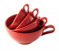 BlissHome Nigella Lawson's Living Kitchen Melamine Measuring Cups, Red, Set of 4 BlissHome Nigella Lawson's Living Kitchen Melamine Measuring Cups, Red, Set of 4