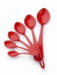 BlissHome Nigella Lawson's Living Kitchen Melamine Measuring Spoons, Red, Set of 6 BlissHome Nigella Lawson's Living Kitchen Melamine Measuring Spoons, Red, Set of 6
