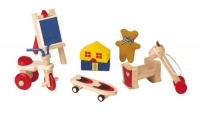Plan Toy Doll House Fun Toys Set Plan Toy Doll House Fun Toys Set