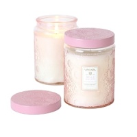 Voluspa's exquisite Bella Sucre collection blends demerara sugar essence with rare tiare petals and coconut milk for an exceptional fragrance that elegantly scents your home. Voluspa's exquisite Bella Sucre collection blends demerara sugar essence with rare tiare petals and coconut milk for an exceptional fragrance that elegantly scents your home.
