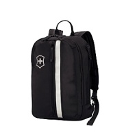 Ideal for the adventurous traveler, this Victorinox backpack is the perfect carry-all. Spacious main compartment features a mesh zippered pocket. Exterior vertical zip front pocket and multipurpose zip-away stretch side pockets--ideal for a water bottle or umbrella. Padded back panel and adjustable shoulder straps for maximum comfort. Docks to the front of the Victorinox bags in the CH 20 and 22 series with buckle clips for consolidated travel. Ideal for the adventurous traveler, this Victorinox backpack is the perfect carry-all. Spacious main compartment features a mesh zippered pocket. Exterior vertical zip front pocket and multipurpose zip-away stretch side pockets--ideal for a water bottle or umbrella. Padded back panel and adjustable shoulder straps for maximum comfort. Docks to the front of the Victorinox bags in the CH 20 and 22 series with buckle clips for consolidated travel.