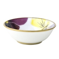 Pensees small sauce dish by Bernardaud. This lively, luxurious collection is sure to transform your table into a celebration of spring. The floral watercolor pattern features delicate, multicolored pansies that appear to be strewn across the surface of each piece. Pensees small sauce dish by Bernardaud. This lively, luxurious collection is sure to transform your table into a celebration of spring. The floral watercolor pattern features delicate, multicolored pansies that appear to be strewn across the surface of each piece.