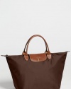 LONGCHAMP LE PLIAGE SHORT HANDLED MEDIUM TOTE - CHOCOLATE BROWN, ONE SIZE