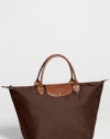 LONGCHAMP LE PLIAGE SHORT HANDLED MEDIUM TOTE - CHOCOLATE BROWN, ONE SIZE