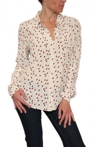 Women's Equipment Femme Brett Rose Print Blouse in Tapioca Size L Women's Equipment Femme Brett Rose Print Blouse in Tapioca Size L