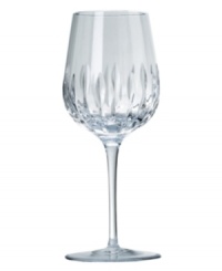 Equal parts modern splendor and classic beauty, the Equinox grande wine glass from Reed & Barton enhances formal tables with impeccable crystal shine. A round bowl encircled with deep faceted cuts reflects light from the sun, chandelier or candles on a slender, simply elegant stem. Equal parts modern splendor and classic beauty, the Equinox grande wine glass from Reed & Barton enhances formal tables with impeccable crystal shine. A round bowl encircled with deep faceted cuts reflects light from the sun, chandelier or candles on a slender, simply elegant stem.