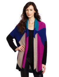 BCBGMAXAZRIA Women's Maude Oversized Color Block Cardigan BCBGMAXAZRIA Women's Maude Oversized Color Block Cardigan