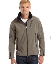 THE LOOKWindproof water-repellent jacketStand collarTwo-way front zip closureThree vertical zip pocketsLong sleeves with zip cuffsUnder-arm ventsAdjustable toggle drawcord bottom bandFleece liningInner zip security pocketTHE FITAbout 26 from shoulder to hemTHE MATERIALShell: 85% nylon/15% spandexLining: polyesterCARE & ORIGINMachine washImported