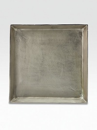 Sleek artistry for serving or displaying in burnished metal, molded under fire smooth, organic lines. 10¼ squareBurnished nickel-plated aluminumFood safe Hand washImported Sleek artistry for serving or displaying in burnished metal, molded under fire smooth, organic lines. 10¼ squareBurnished nickel-plated aluminumFood safe Hand washImported