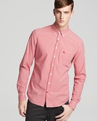 Update your weekend essentials with this checked sport shirt from Burberry Brit. Update your weekend essentials with this checked sport shirt from Burberry Brit.