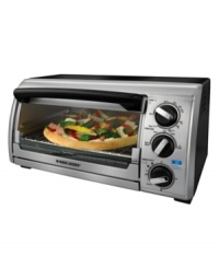 A marvelous countertop multi-tasker, this toaster oven from Black & Decker takes care of those smaller servings -- perfectly browned toast, crisp personal pizzas and much more -- with space-saving efficiency. One-year limited warranty. Model Model TRO480. A marvelous countertop multi-tasker, this toaster oven from Black & Decker takes care of those smaller servings -- perfectly browned toast, crisp personal pizzas and much more -- with space-saving efficiency. One-year limited warranty. Model Model TRO480.