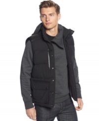 Get an edge on fall fashion with this quilted vest from Calvin Klein. (Clearance) Get an edge on fall fashion with this quilted vest from Calvin Klein. (Clearance)