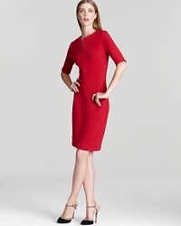 Tailored in an elegantly minimalist silhouette, this DIANE von FURSTENBERG dress works the office, then wows after hours for chic versatility.