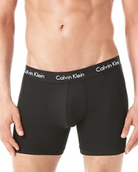 These Calvin Klein boxer briefs feature a classic fit with the logo at the waistband. These Calvin Klein boxer briefs feature a classic fit with the logo at the waistband.