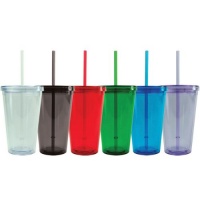 BPA-Free Double Wall Acrylic Tumbler with Lid and Straw, Resuable BPA-Free Double Wall Acrylic Tumbler with Lid and Straw, Resuable
