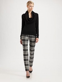 This versatile fine-knit wool pullover is elevated with an artfully draped neckline.Cowl necklineLong sleevesRib-knit cuffs and hemMerino woolDry cleanImported of Italian fabricModel shown is 5'10 (177cm) wearing US size Small. This versatile fine-knit wool pullover is elevated with an artfully draped neckline.Cowl necklineLong sleevesRib-knit cuffs and hemMerino woolDry cleanImported of Italian fabricModel shown is 5'10 (177cm) wearing US size Small.