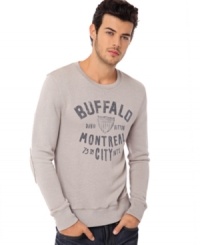 Always great worn solo or used as a layer is this thermal by Buffalo David Bitton with vintage style graphic on front. Always great worn solo or used as a layer is this thermal by Buffalo David Bitton with vintage style graphic on front.