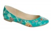 OPPO ERIKA-07 Women's slip on flat bottom pump with floral painting pattern PU upper