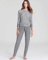 Baby it's cold outside. Warm up in PJ Salvage's striped thermal pajamas with a raglan-sleeve top and tapered-leg pants. Baby it's cold outside. Warm up in PJ Salvage's striped thermal pajamas with a raglan-sleeve top and tapered-leg pants.