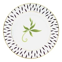 Frivole combines daring originality with soft feminity to create a sophisticated design for the table. Sprawling leaf-work designs add exuberant elegance to this whimsical pattern. Coordinating colors of amethyst and sage with gold trim allow versatility when entertaining formally or casually. Frivole combines daring originality with soft feminity to create a sophisticated design for the table. Sprawling leaf-work designs add exuberant elegance to this whimsical pattern. Coordinating colors of amethyst and sage with gold trim allow versatility when entertaining formally or casually.