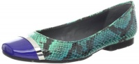 Calvin Klein Women's Pash Patent/Snake Flat,Cobalt Blue/Green,7.5 M US Calvin Klein Women's Pash Patent/Snake Flat,Cobalt Blue/Green,7.5 M US