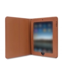 Your style statement jumps right off the cover. Aged, belting leather is the perfect protector for your most valuable possession and travel companion! Custom fit and conveniently designed for the Apple iPad, this chic cover provides quick access to the charging port and control buttons with a front flap that opens to create a flat desktop surface. Lifetime warranty. Your style statement jumps right off the cover. Aged, belting leather is the perfect protector for your most valuable possession and travel companion! Custom fit and conveniently designed for the Apple iPad, this chic cover provides quick access to the charging port and control buttons with a front flap that opens to create a flat desktop surface. Lifetime warranty.
