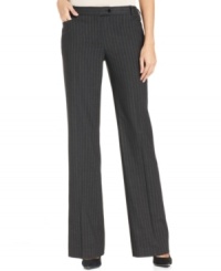 Menswear-inspired pinstripes get a fluid, feminine makeover from the master of minimalism, Calvin Klein. Menswear-inspired pinstripes get a fluid, feminine makeover from the master of minimalism, Calvin Klein.