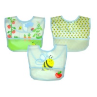 green sprouts 3 Count Garden Waterproof Bib, Blue Bumble Bee, 6-12 Months green sprouts 3 Count Garden Waterproof Bib, Blue Bumble Bee, 6-12 Months