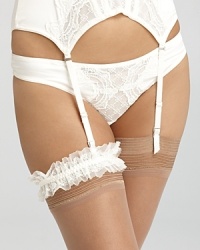 Embroidery adds sweetness to this soft mesh garter from Pleasure State. Embroidery adds sweetness to this soft mesh garter from Pleasure State.