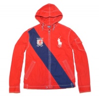 Polo Ralph Lauren Men Lightweight Big Pony Logo Diagonal Stripe Hooded Jacket Polo Ralph Lauren Men Lightweight Big Pony Logo Diagonal Stripe Hooded Jacket