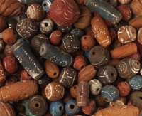 Beads - Terra Cotta - Indonesian - 32+ Pieces Assorted Beads - Terra Cotta - Indonesian - 32+ Pieces Assorted