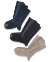 This four pack of dress socks from Gold Toe contains timeless classics for your wardrobe.