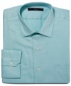 Give your 9-to-5 a cool color rush with this fitted dress shirt from Geoffrey Beene.